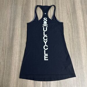Lululemon x SoulCycle Black Racerback Tank Top Skull Logo | Women’s 6